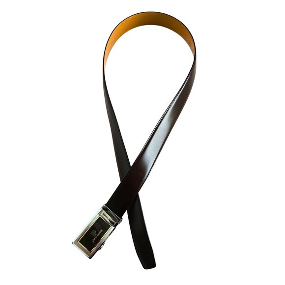 Mens Vintage PIERRE CARDIN Dress Belt Adjustable Ratchet Buckle Silver SZ 29-35" - Picture 13 of 15